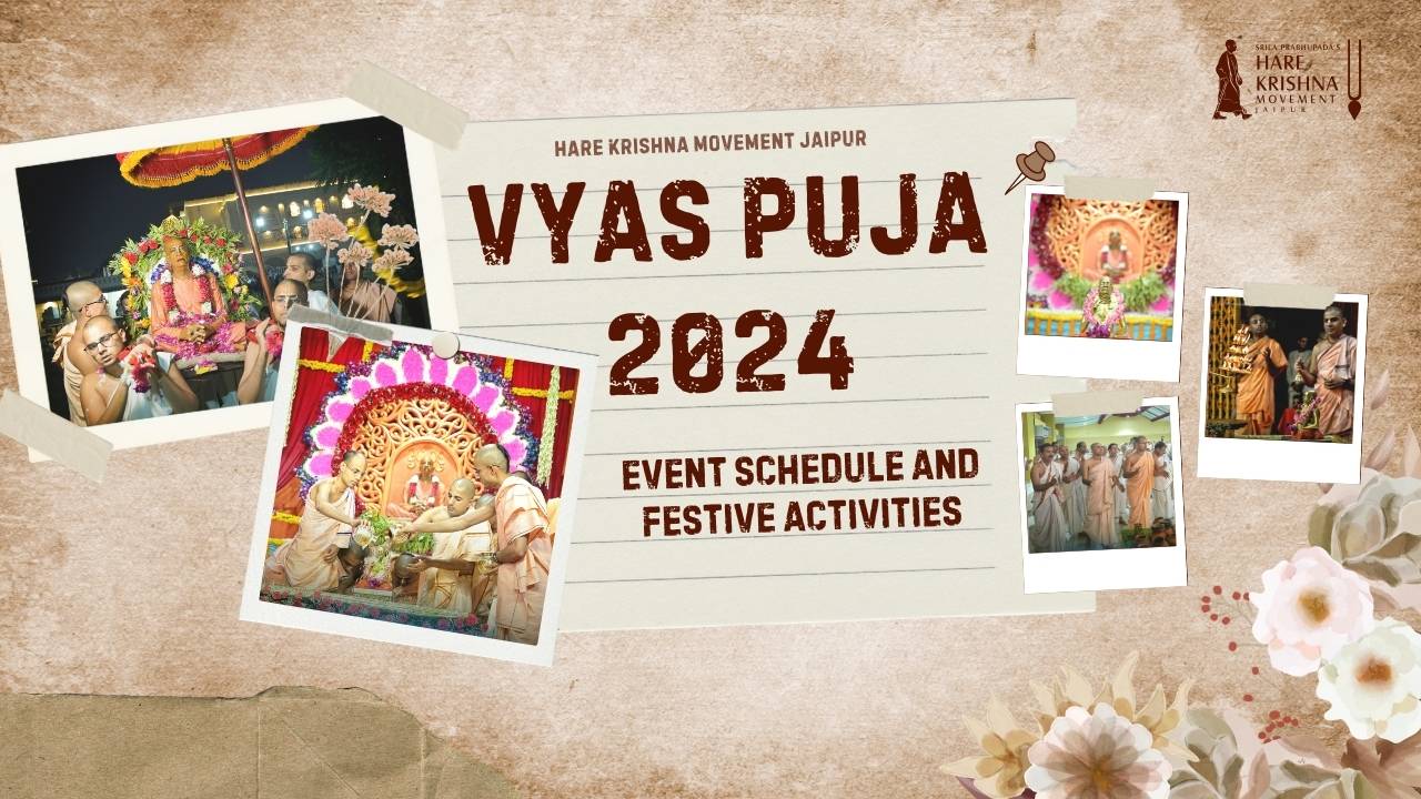 Vyas Puja ceremony at Hare Krishna Movement Jaipur